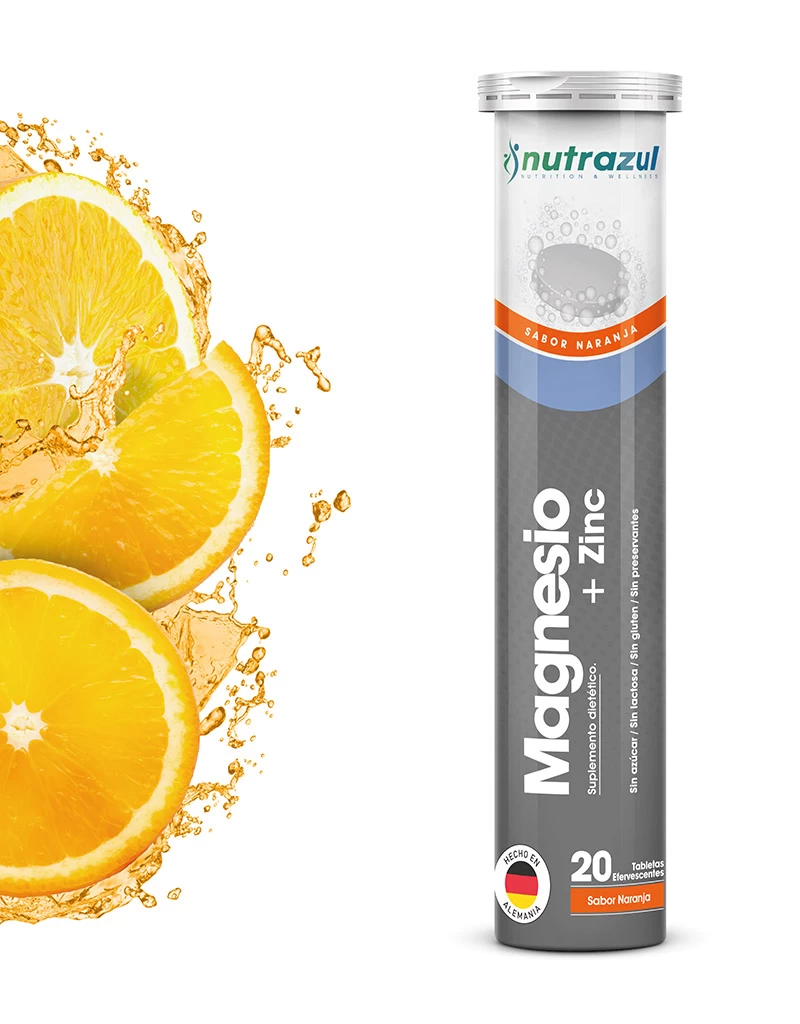 MAGNESIO + ZINC SABOR NARANJA TBO EFERVESCENTES NUTRAZUL