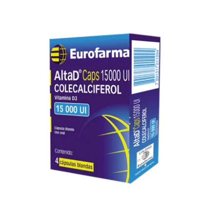 ALTAD CAPS 15000 UI ( VITAMINA D3) X 4 CAP